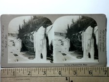 Ice Cave Rumford Falls Maine Stereoview Lee L. Abbot View Co. 1880s Winter picture