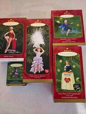 5 Different Hallmark Christmas Ornaments Vintage Lucy Bewitched Marilyn picture