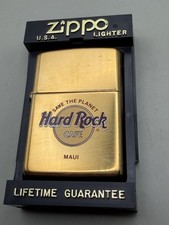 Hard Rock Cafe Maui Save The Planet Vintage 1997 Brass Zippo Lighter New B82 picture