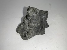 Vtg Pearlite Stonecraft Canada Art Carved Bear Figure picture