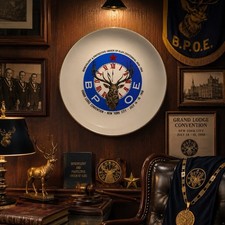Vintage 1968 BPOE Elks Centennial Grand Lodge Convention 9” Commemorative Plate picture