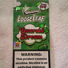 Looseleaf Emerald Dream Hand Cut Premium Whole Leaf Tobacco Wraps, 2 Wraps picture