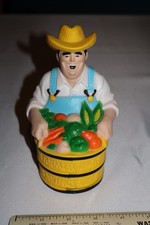 1986 Farmer Jack Savings Time Coin Bank Advertising USA Crunch Bird Bormans NEW picture
