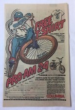 1983 Columbia PRO-AM 24 BMX bicycles cartoon ad page picture