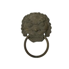 Vintage Iron Black Color Lion Head Shape Pull Handle Display ws4794 picture
