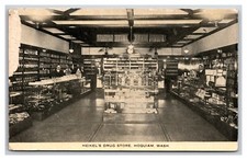 Heikel's Drug Store Hoquiam Washington WA UNP B&W DB Postcard H28 picture
