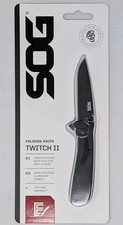 SOG Black Twitch II Folding Pocket Knife picture