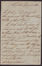 DUKE (ARTHUR WELLESLEY) OF WELLINGTON (GREAT BRITIAN) - THIRD PERSON LETTER picture