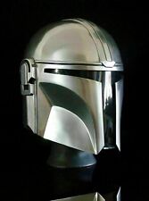 Medieval Star Wars 18 Guage Steel Boba Fatt Mandalorian Helmet X-MASS Gift picture