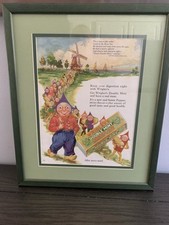 1928 Wrigley's Double Mint Gum Holland windmill VTG print advertising Framed picture