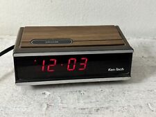 Vintage Ken-Tech Digital Alarm Clock Faux Wood Grain Model T-2096 Tested Working picture
