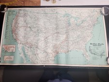 1980 Southern Pacific Cotton Belt Railroad Map Rand McNally USA Intermodal Map picture