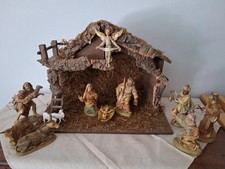 Nativity set 12 pcs + manger Made in Italy 1989 Christmas Religious Holly Family picture