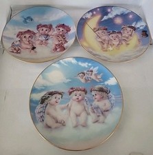  Vintage 1994 Dreamsicles Plates Set of 3 Hamilton Collection Kristin Angel Lot picture