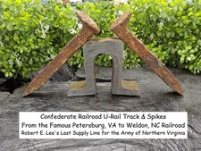 Civil War Confederate U-Rail Track & Spike Last Supply Line Lee Army Northren VA picture
