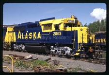Original Slide ARR #2805 EMD GP49 Alaska RR 1985 Anchorage AK NEW picture