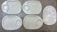 Vintage Boeing Airplane WINDOW PUNCH OUT Aluminum Tray Lot Of 5 picture