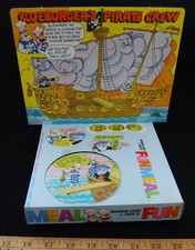 [ 1973 BURGER CHEF Kids Funmeal Box - Vintage 1970s - Blueburger Pirate Ship ] picture