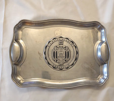 Vintage U.S. Naval Academy Metal Rectangular Serving Tray Platter picture