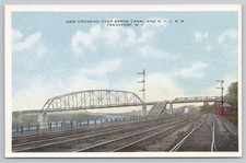 Postcard New Crossing Over Barge Canal And N. Y. C. R. R. Frankfort NY New York picture