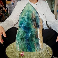 7.37LB Natural fluorite  specimen Obelisk Crystal Mineral Healing picture