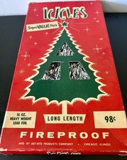 Vintage Lead Icicles Christmas Tinsel Long Length Fire Proof Made USA 16 oz picture