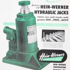 HEIN-WERNER HYDRAULIC JACKS PUMPS HYPER POWER UNIT 1948 PRINT AD VTG SHOP TOOL picture