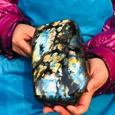 6.6LB Large Natural Gorgeous Labradorite Crystal Quartz Mineral Specimen heals picture