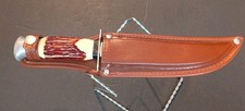 Vintage Tramontina Inox Stainless Brasil Fixed Blade Hunting Knife with Sheath picture