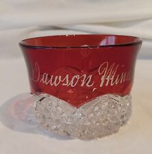 Dawson Minnesota Minn MN Flashed Ruby Souvenir Punch Cup See Description picture