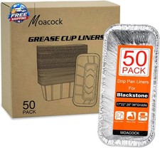 50Pack Grease Catcher Cup Liners for 28, 30 and 36 Inch Blackstone Griddle picture