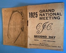 1925 Grand National Steeplechase Horse Race Christchurch Program New Zealand vtg picture