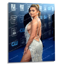 8x10 FLORENCE PUGH Grey Dress Candid Celebrity EXCLUSIVE Photo Print HQ+ FPH002 picture