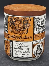 Vintage Dereso Tobacco Jar W/wooden Lid West Germany 1960 - 1970's picture