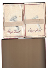 1950's Vintage 28 DICKINSON'S BARBER RAZOR TOWELS New In Original Box & Wrapper picture