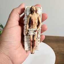Dead Jesus Christ Savior Little statue 4” Vintage picture