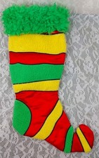Gemmy Grinch Musical Who Stocking Dr Seuss Whoville Christmas 2000 Y2K Works  picture