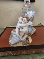 Antique Meissen Porcelain Cherubs Slipper Figurine 1850s Crossed Swords 4