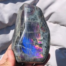 833g Natural Rare Purple Labradorite Quartz Crystal Mineral Specimen Healing  picture