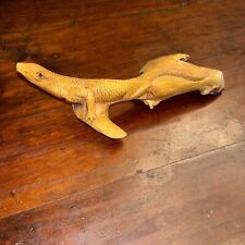 Hand Carved Wooden Lizard 9” Long picture
