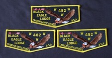 Black Eagle Lodge 482 -BSA; small Ordeal, Brotherhood, & Vigil arrow at top left picture