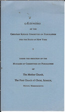Pamphlet, Activities of the Christian Science Committee on Publications State NY picture