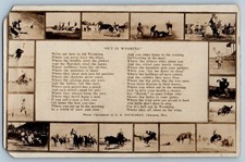 c1940's Out In Wyoming Poem Doubleday Cheyanne WY RPPC Photo Vintage Postcard picture