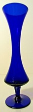 Bud Vase 8 inches COBALT Blue Glass picture