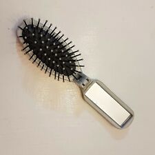 Avon Folding Cushion Brush Nylon Bristles w/ Tips Mirror Gray Plastic Hair Care picture