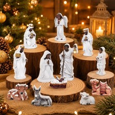 12 Pcs African American Nativity Set Black Nativity Decor, Minimalist picture