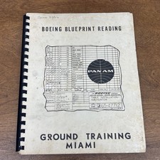 Vintage Boeing Airplane Blueprint Reading Ground Training Miami Manual 1969 picture