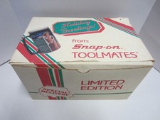 Snap-On Toolmates Holiday Greetings Plastic Beer Mugs Set Jan-Dec 1994 Girls picture