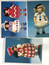 3 Vintage Lenci Doll Postcards Unused picture