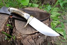 RARE HANDMADE CUSTOM HUNTER DAGGER SURVIVAL BLADE BOWIE KNIFE  STAG HANDLE picture